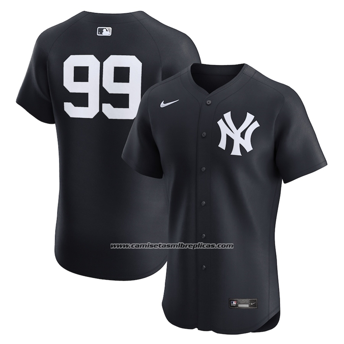 Camiseta Beisbol Hombre New York Yankees Aaron Judge Alterno 2 Elite Azul
